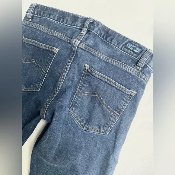 Patagonia Women’s Slim Straight Leg Blue Jeans Size: 2 |Hiking, Outdoors Size 26 - Picture 4 of 6